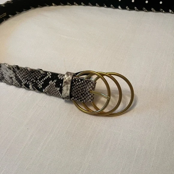 CAbi Serpent Belt with Gold Double Ring Buckle - Picture 5 of 5